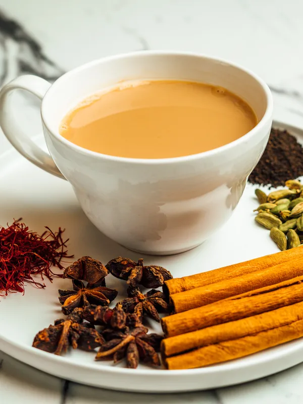 Karak chai on marble